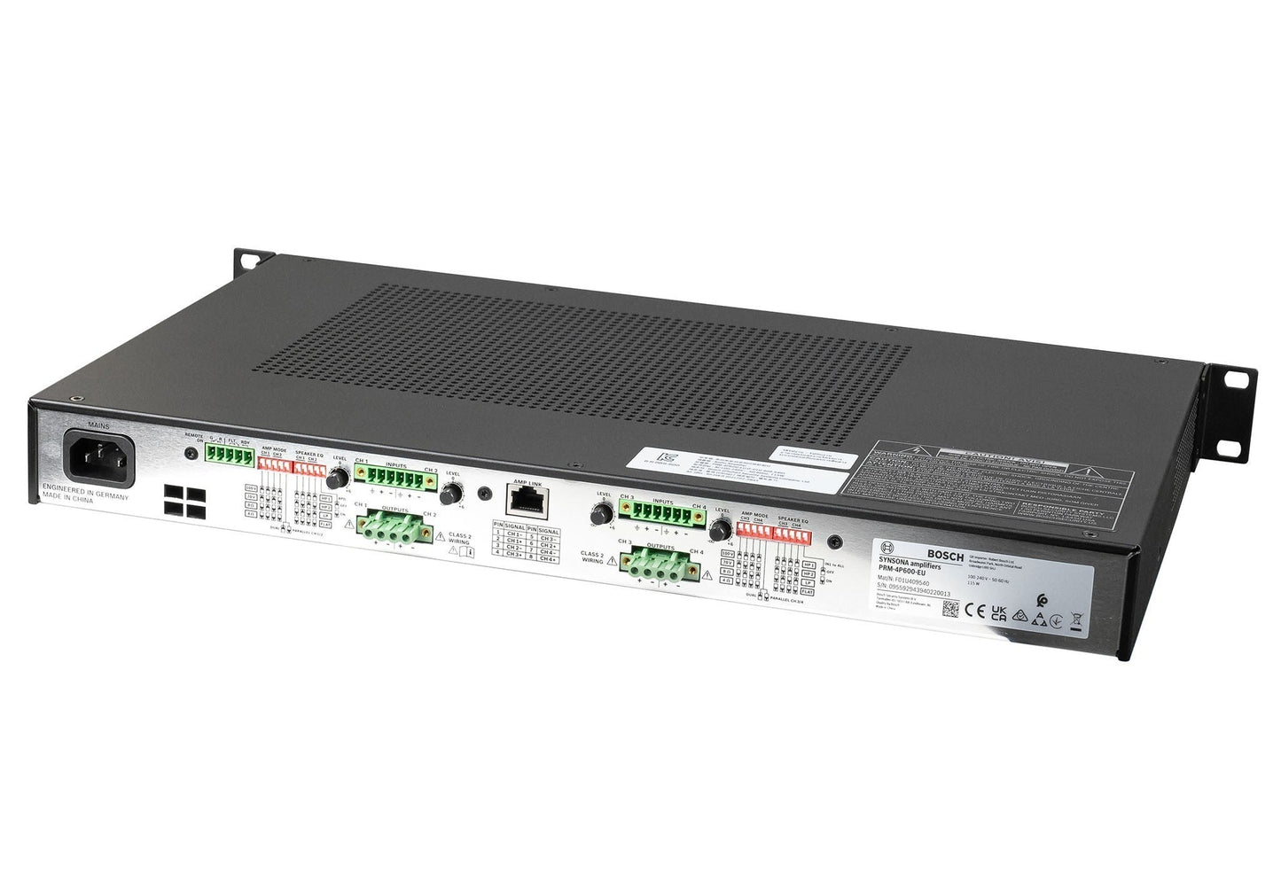 Bosch PRM - 4P600 4 - Channel Power Amplifier - BG AudioVisual