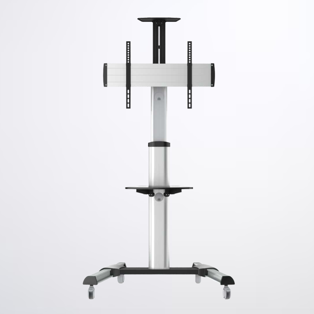 Q-Tee QTV04-46TW: Multi-Functional Aluminium Mobile TV Cart